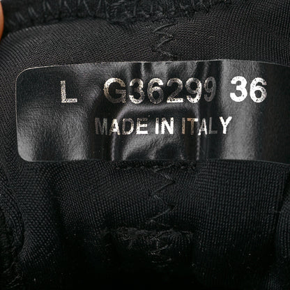Chanel Suede Calfskin Velvet Grosgrain CC Sneakers 36 Black 6 of 8