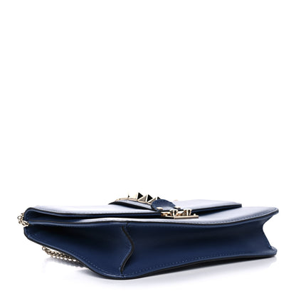 Valentino Garavani Vitello Medium Glam Lock Rockstud Flap Indigo 3 of 10