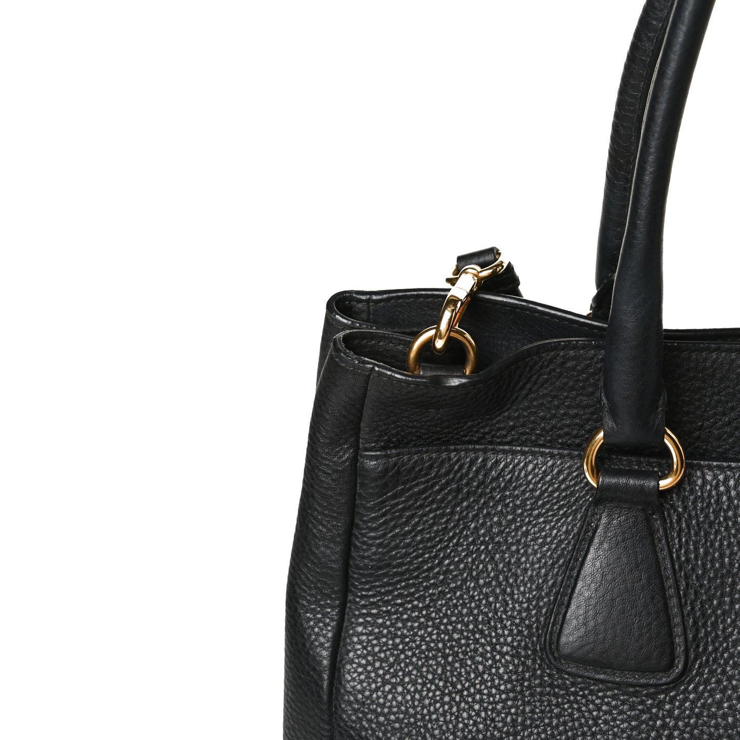 Vitello Daino Shopping Tote Black