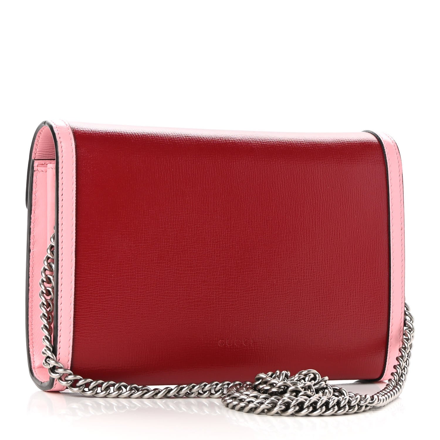 Gucci Azalea Calfskin Enamel Mini Dionysus Chain Wallet New Cherry Red Wild Rose Off White 3 of 9