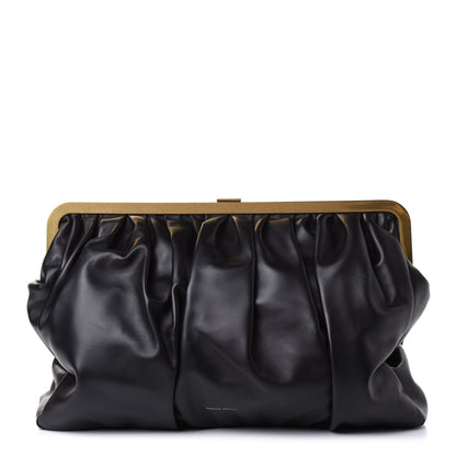 Mansur Gavriel Lambskin Wave Frame Clutch Black 1 of 9