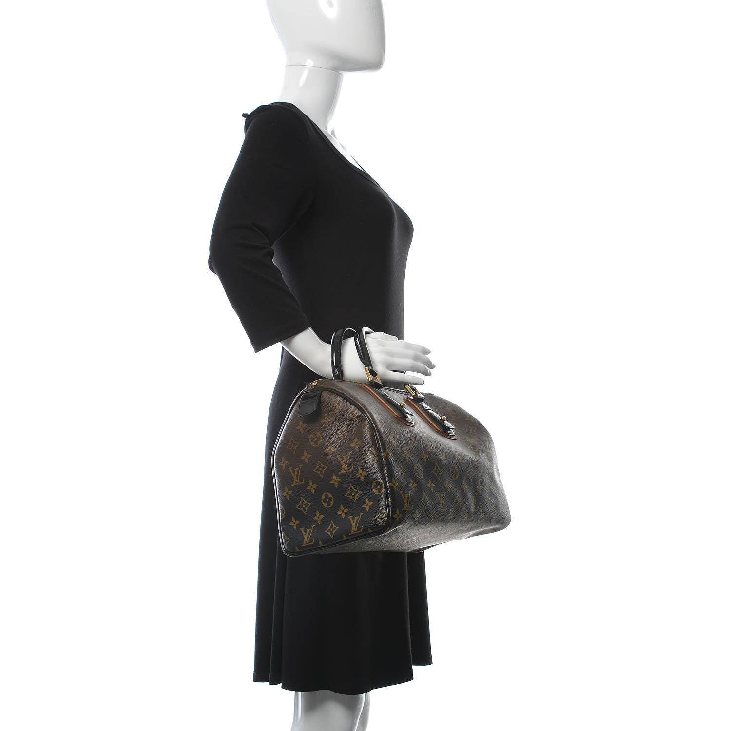 Louis Vuitton Monogram Mirage Speedy 30 Black 2 of 7
