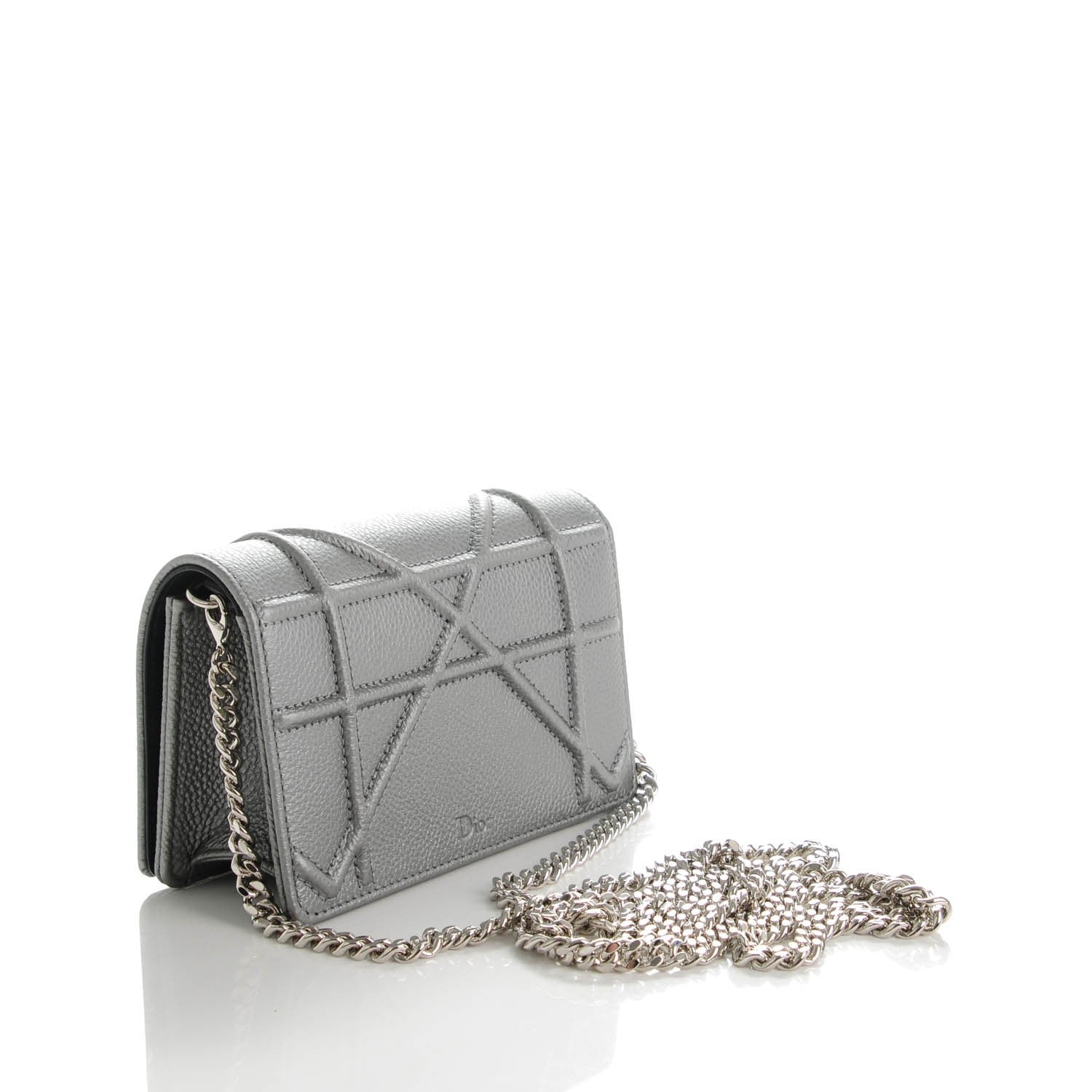 Christian Dior Metallic Grained Calfskin Baby Diorama Flap Bag 3 of 8