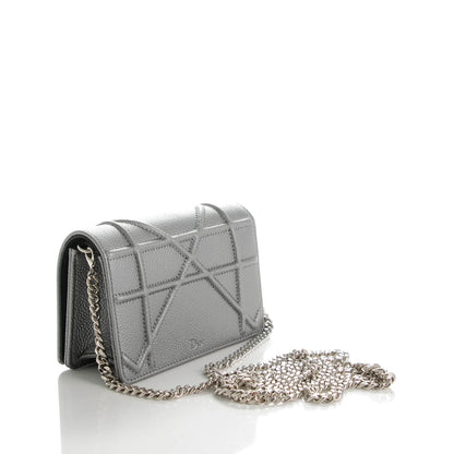 Christian Dior Metallic Grained Calfskin Baby Diorama Flap Bag 3 of 8