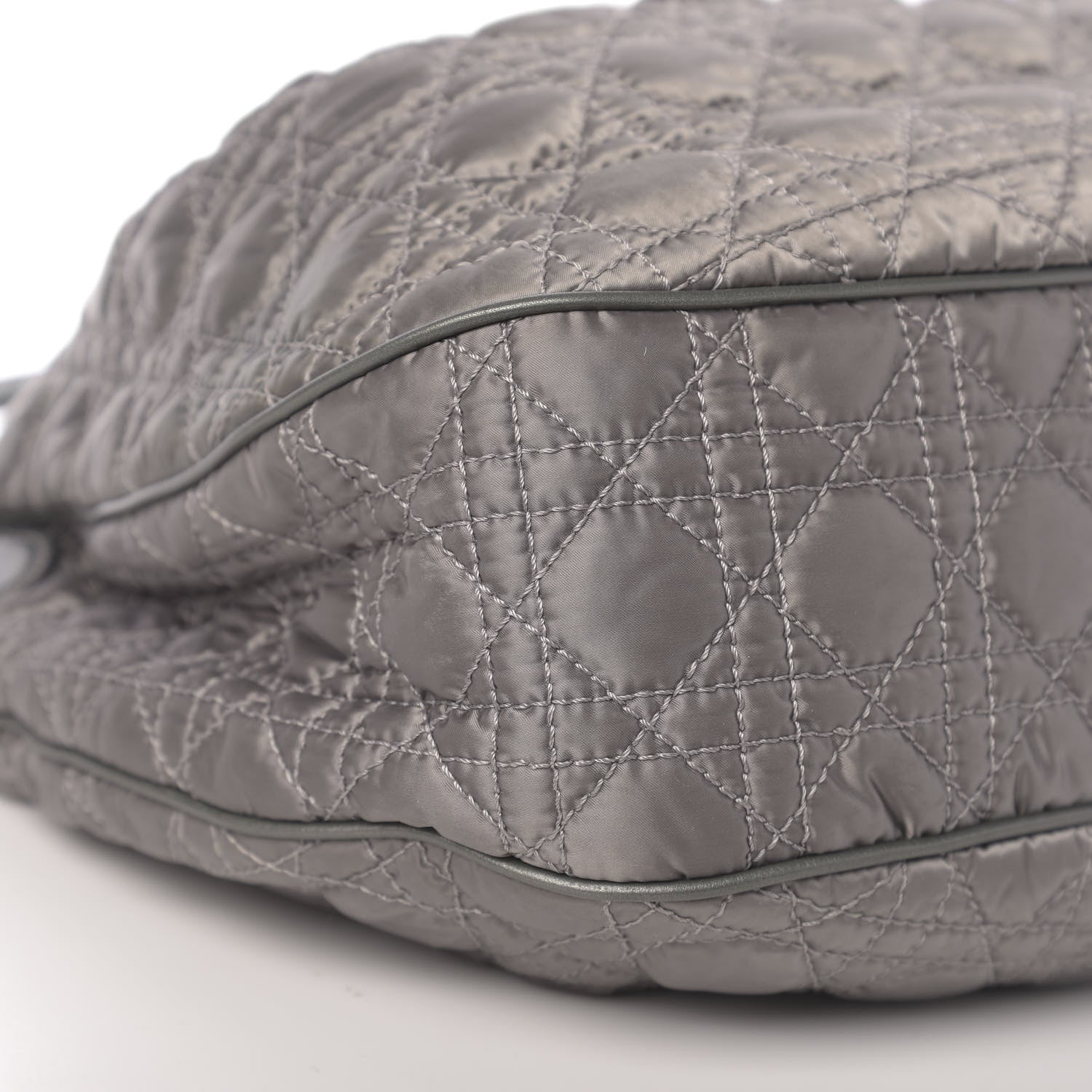 Christian Dior Satin Cannage Charming Hobo Grey 7 of 11