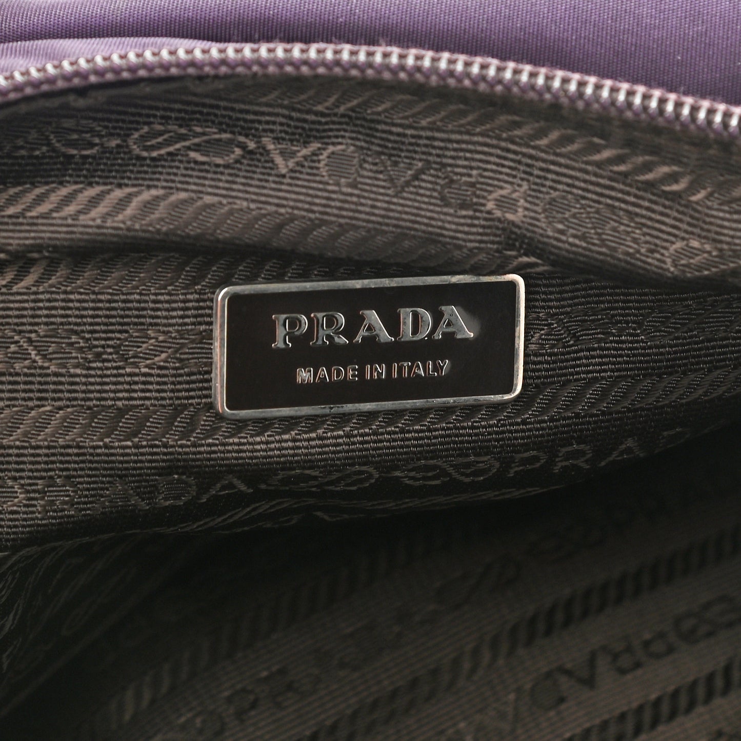 Tessuto Nylon Saffiano Messenger Bag Purple