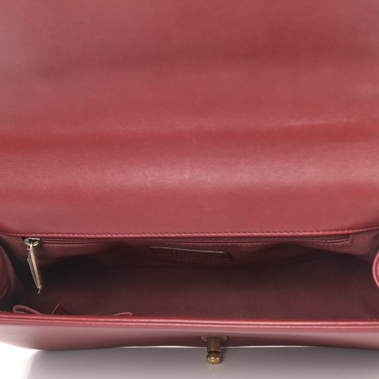 Lambskin Quilted New Medium Boy Flap Dark Red