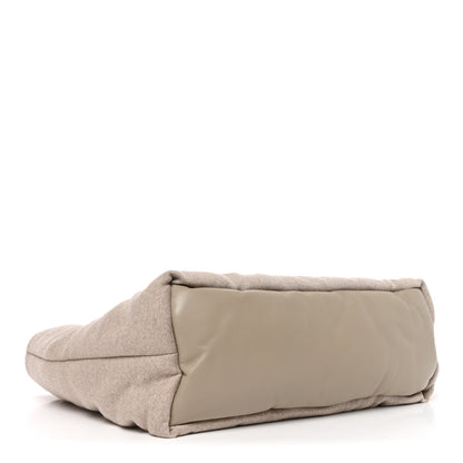 Saint Laurent Jersey Wide Puffer Tote Chalk Beige 4 of 10