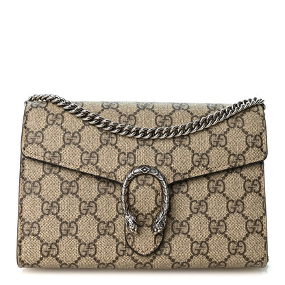 Gucci GG Supreme Monogram Mini Dionysus Chain Wallet Beige Taupe 1 of 11