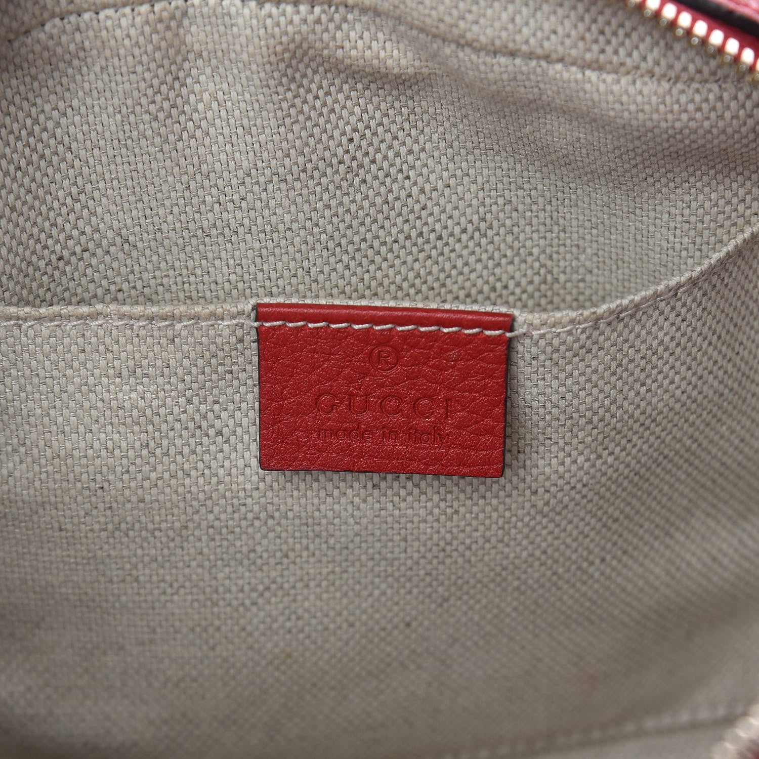 Gucci Pebbled Calfskin Small Soho Disco Bag Tabasco Red 6 of 11