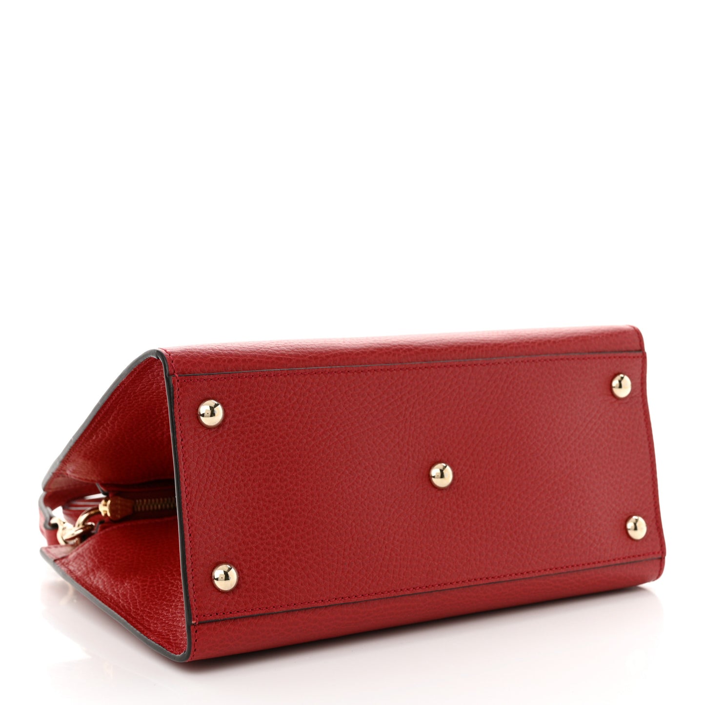Dollar Calfskin Medium Soho Top Handle Satchel Hibiscus Red