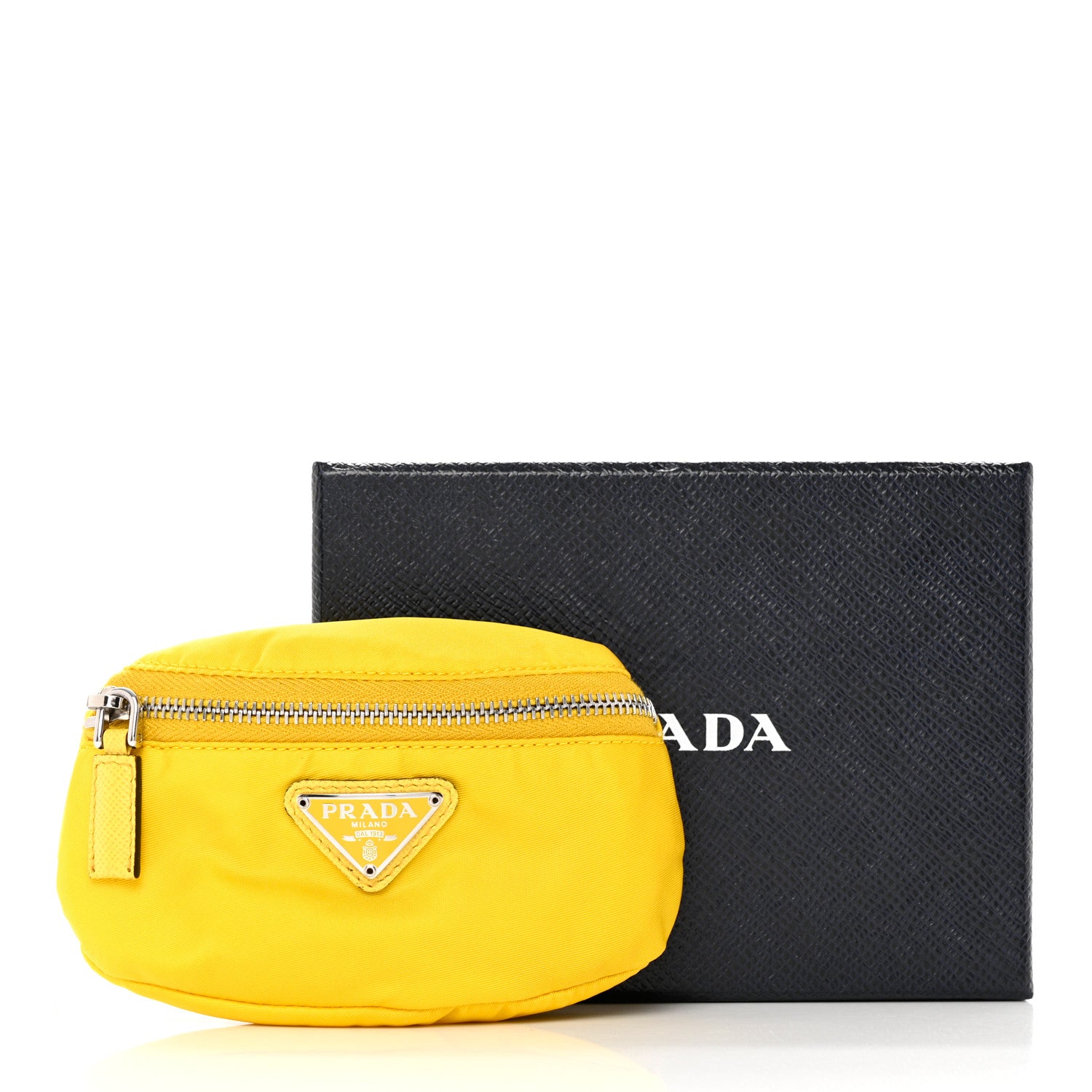 Prada Tessuto Nylon Wrist Pouch Giallo 11 of 11
