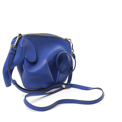 Loewe Calfskin Mini Elephant Crossbody Bag Electric Blue 2 of 8