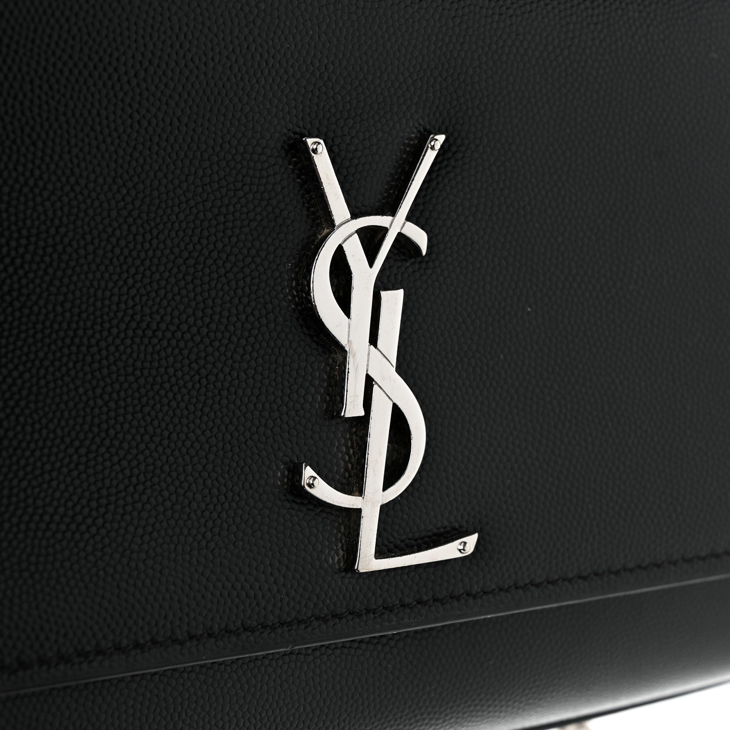 Saint Laurent Grain De Poudre Medium Classic Monogram Kate Satchel Black 14 of 14