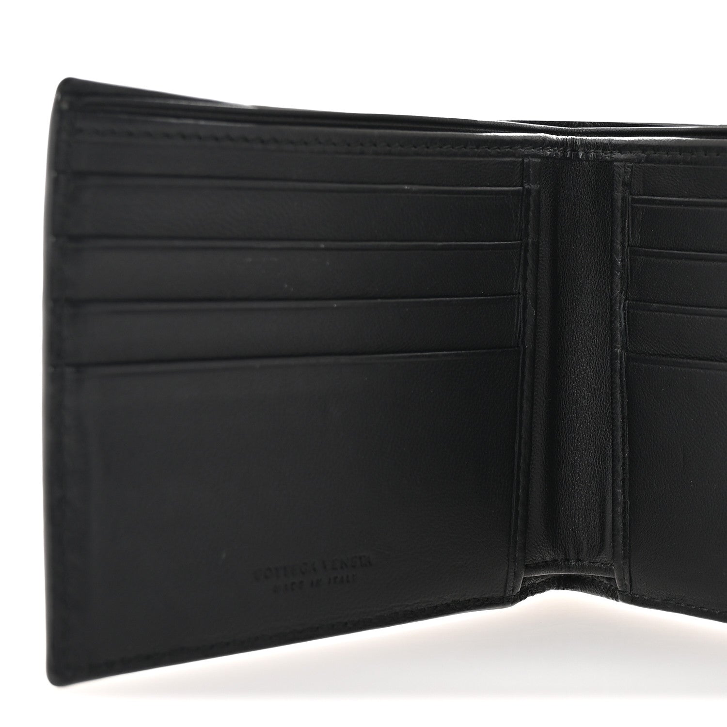 Bottega Veneta Crocodile Bi-Fold Wallet Black 5 of 7