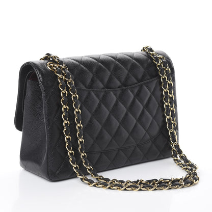 Chanel Caviar Quilted Jumbo Double Flap Black 2 of 11