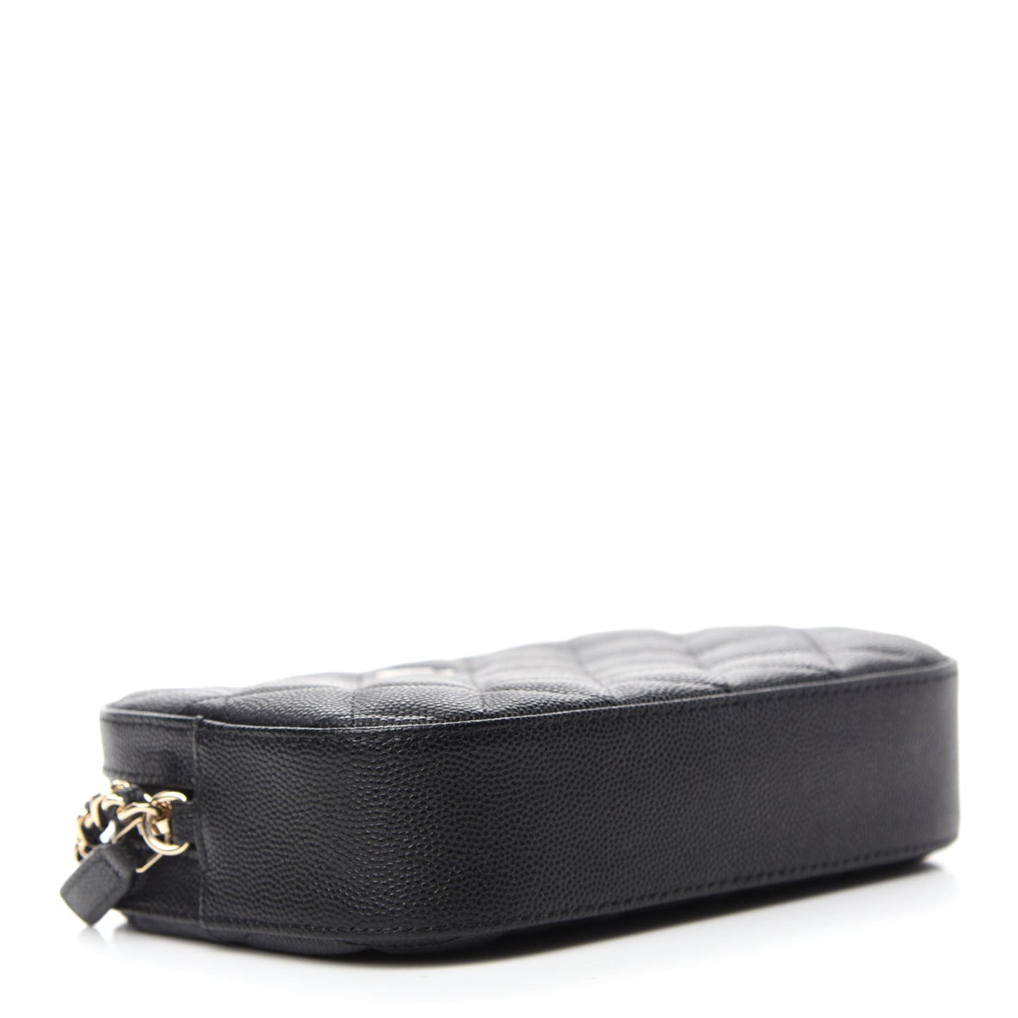 Caviar Quilted Vanity With Chain Black