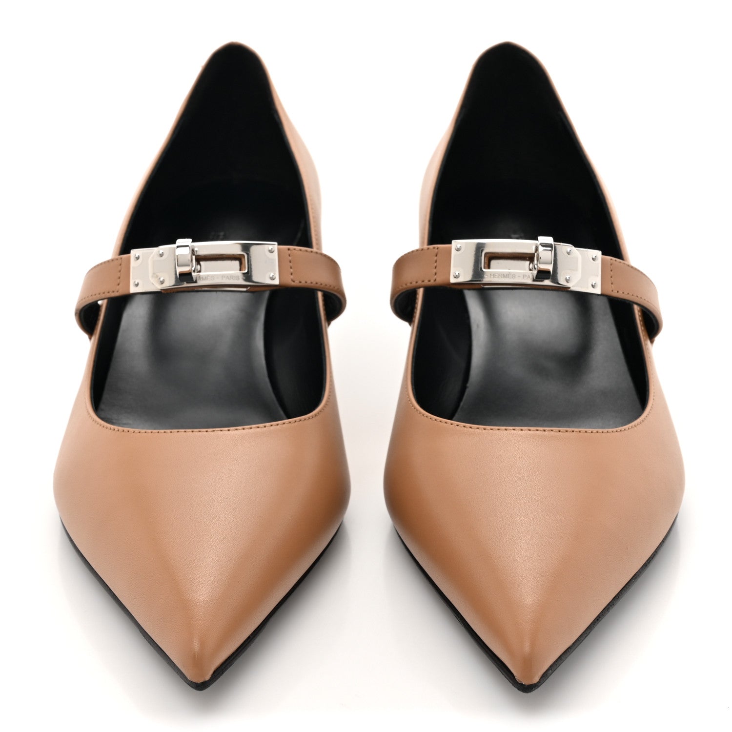 Hermes Calfskin Kiara 40 Pumps 38 Naturel Clair 2 of 9