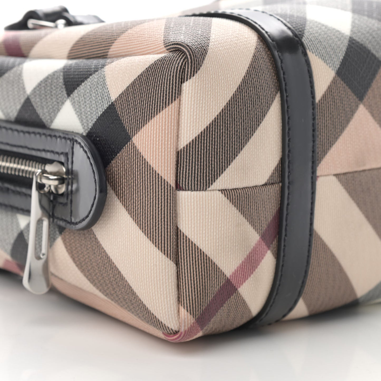 Nova Check Small Boston Bag Mini Black