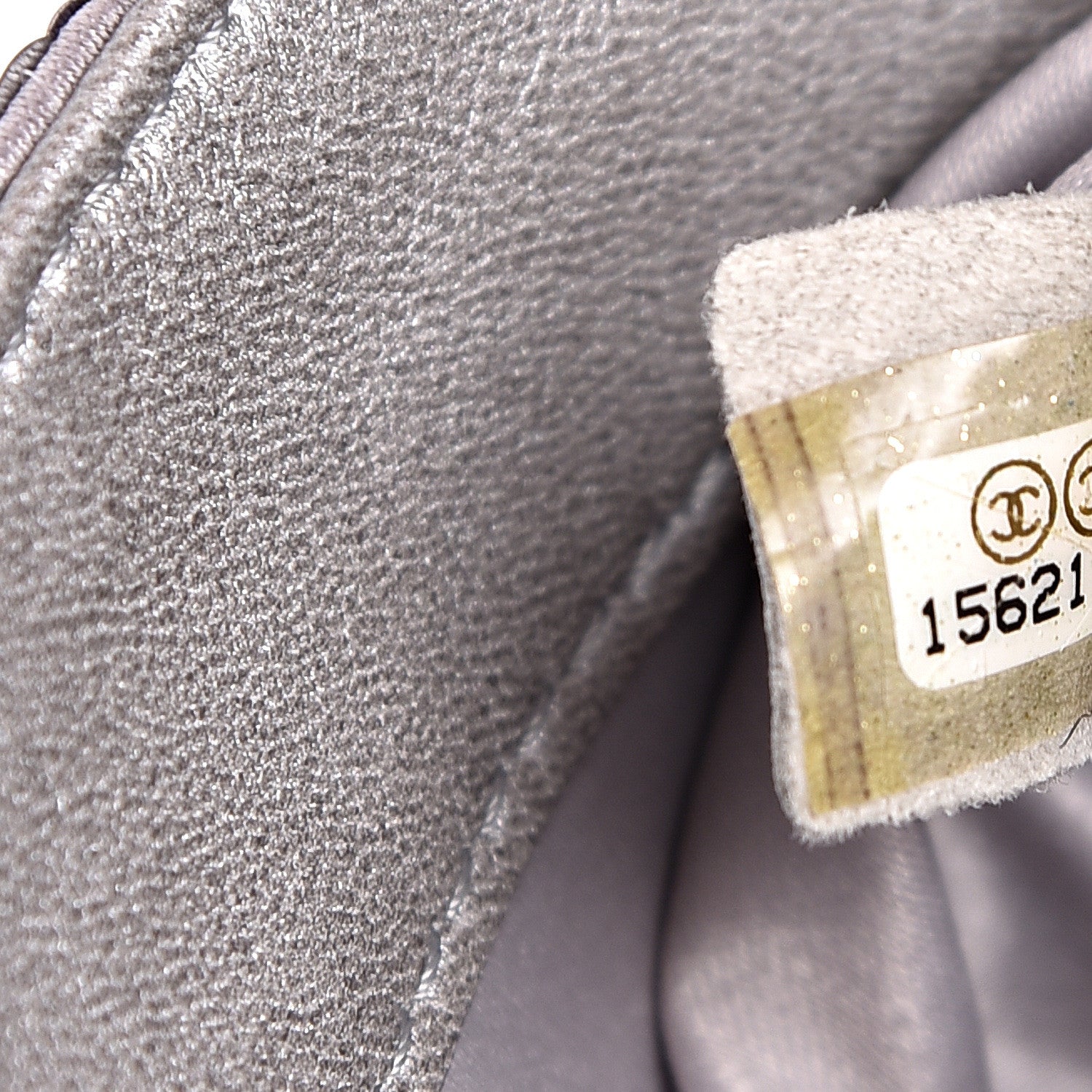 Chanel Sequin Medium Single Flap Silver 6 of 14