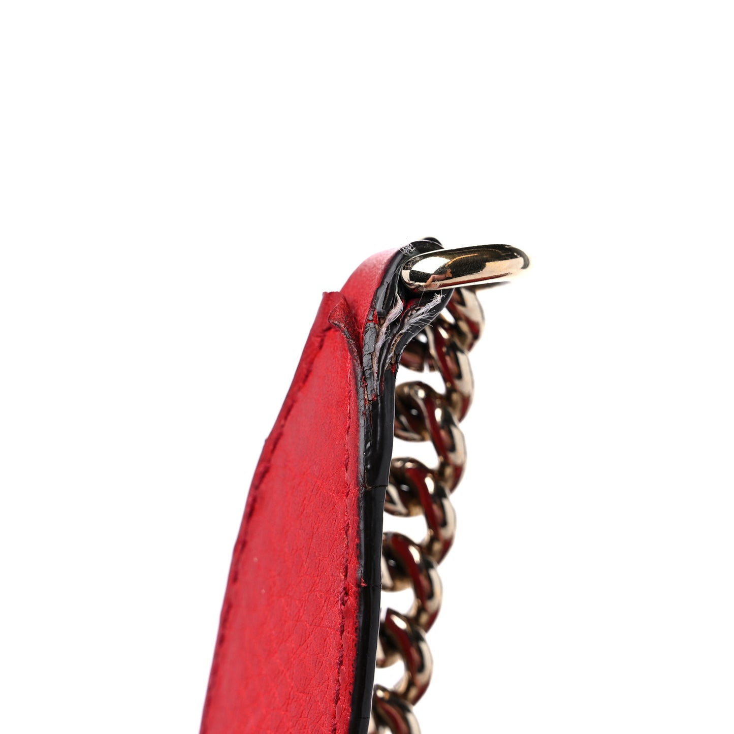 Pebbled Calfskin Medium Soho Chain Shoulder Bag Tabasco Red