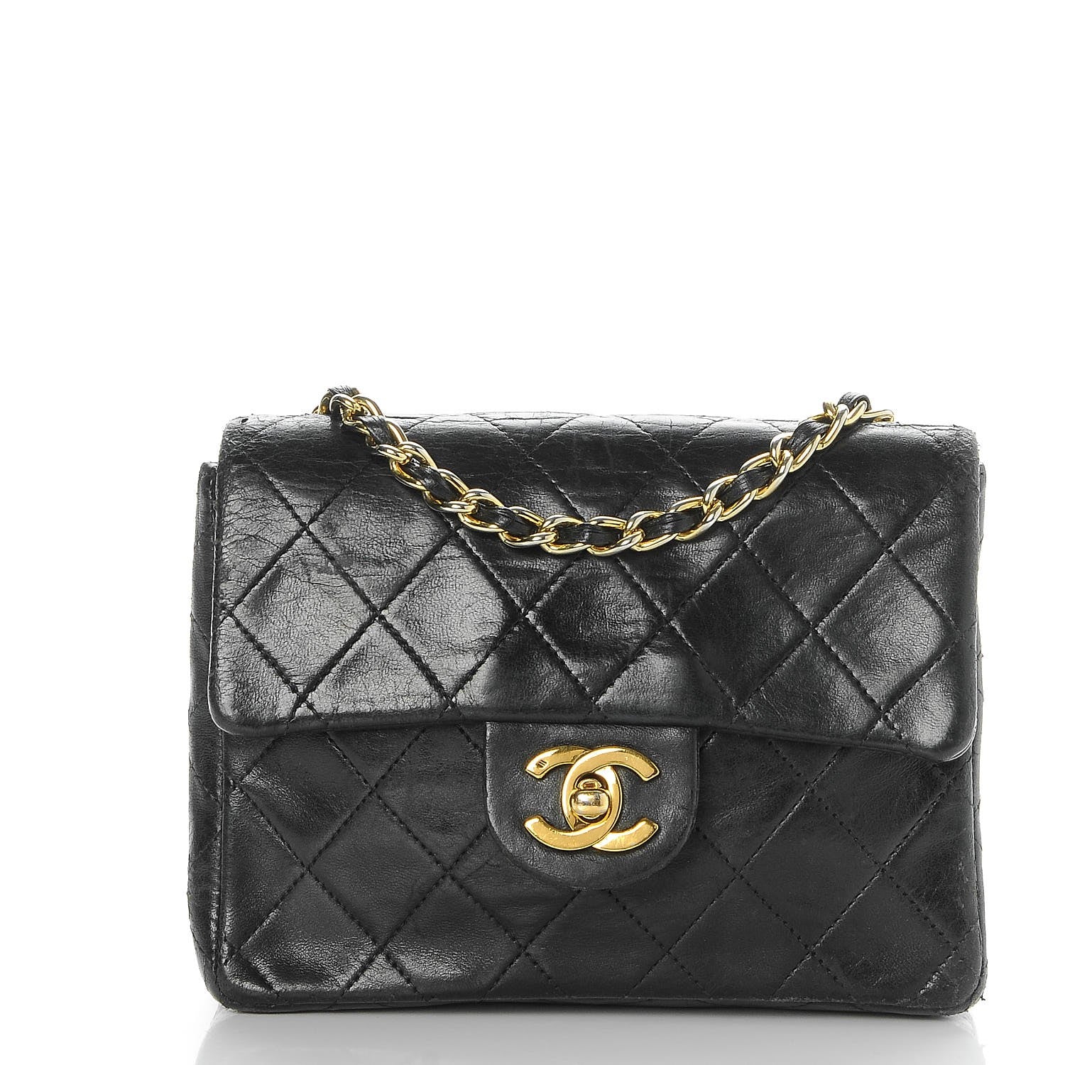 Chanel Lambskin Quilted Mini Square Flap Black 1 of 11