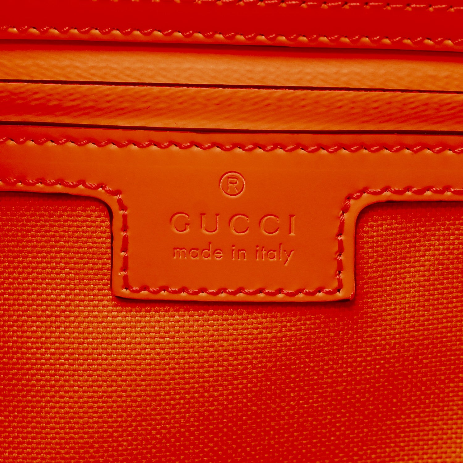 Gucci Rubber Effect GG Embossed Duffle Bag New Orange Fluo 5 of 8