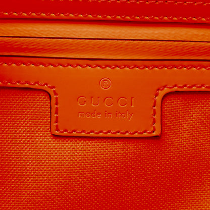 Gucci Rubber Effect GG Embossed Duffle Bag New Orange Fluo 5 of 8
