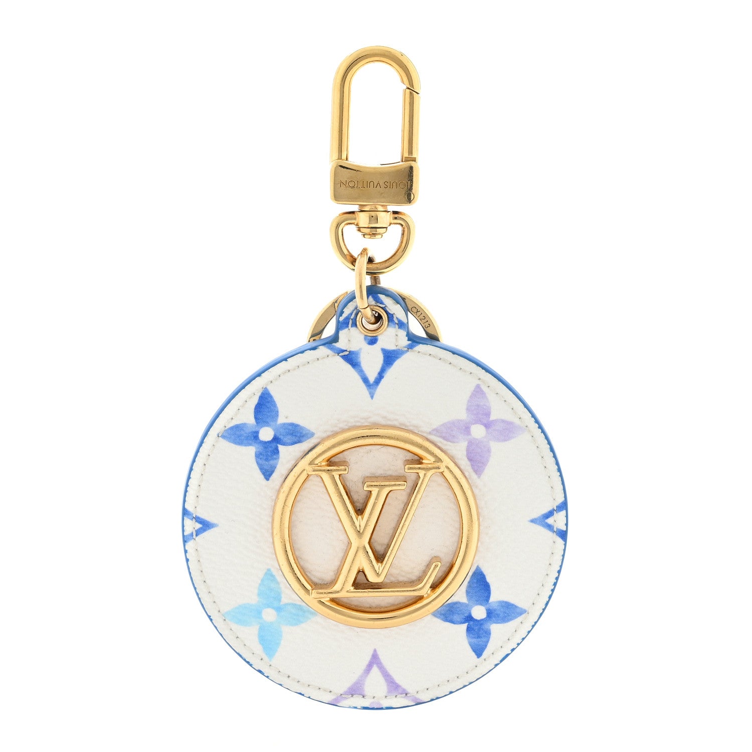 Louis Vuitton Monogram Illustre Resort Pocket Mirror Bag Charm Key Holder Blue 1 of 3