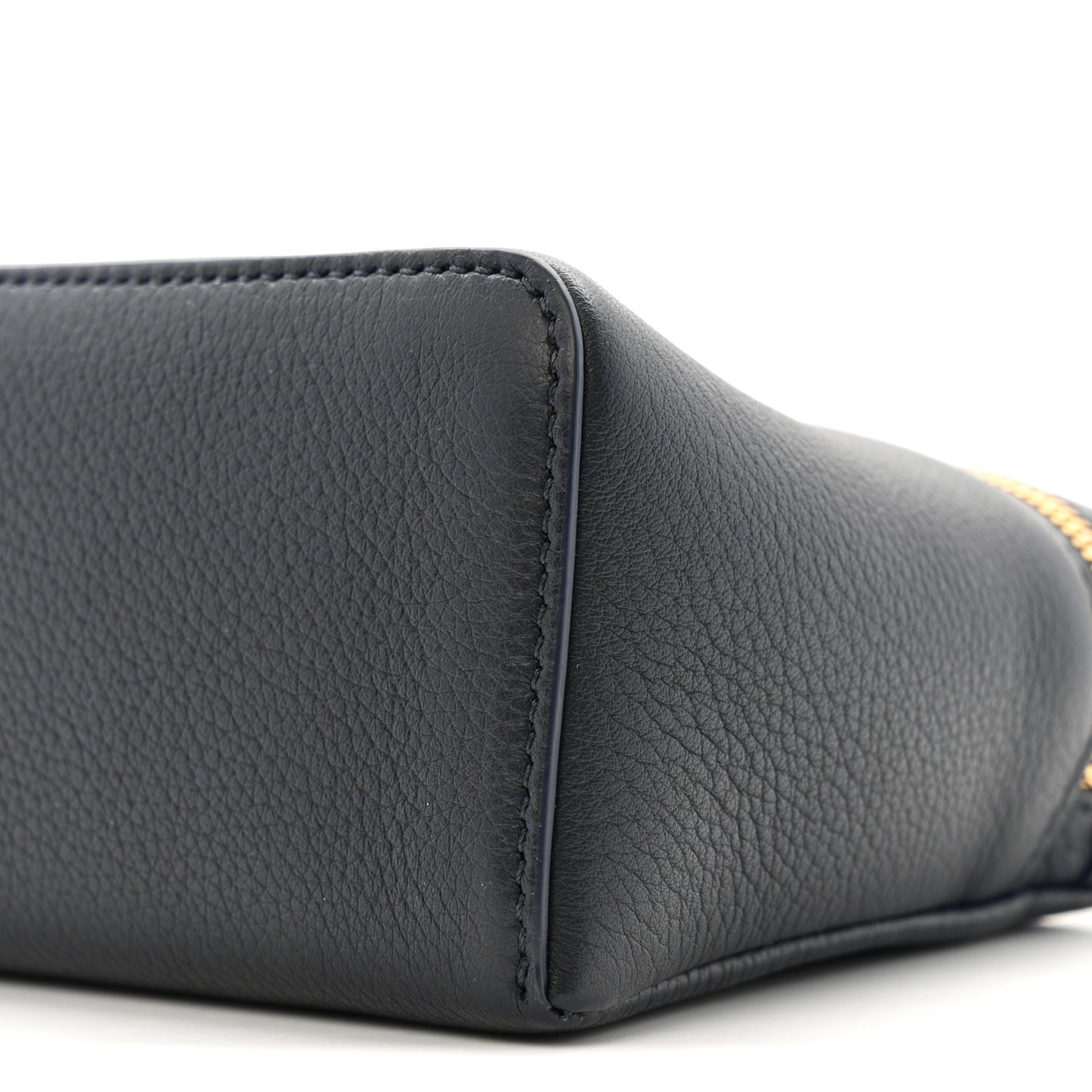 Grained Calfskin L19 Extra Pocket Pouch Navy Blue