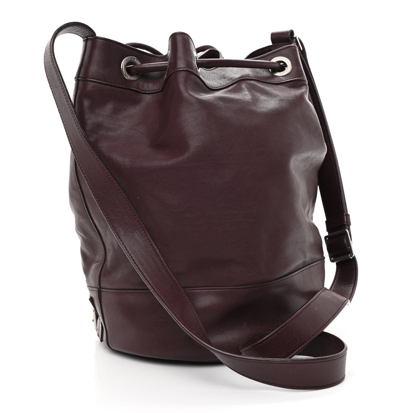 Calfskin Medium Rider Bucket Bag Bordeaux