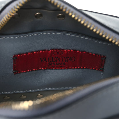Valentino Garavani Calfskin Small Rockstud Chain Camera Crossbody Bag Light Stone 6 of 9
