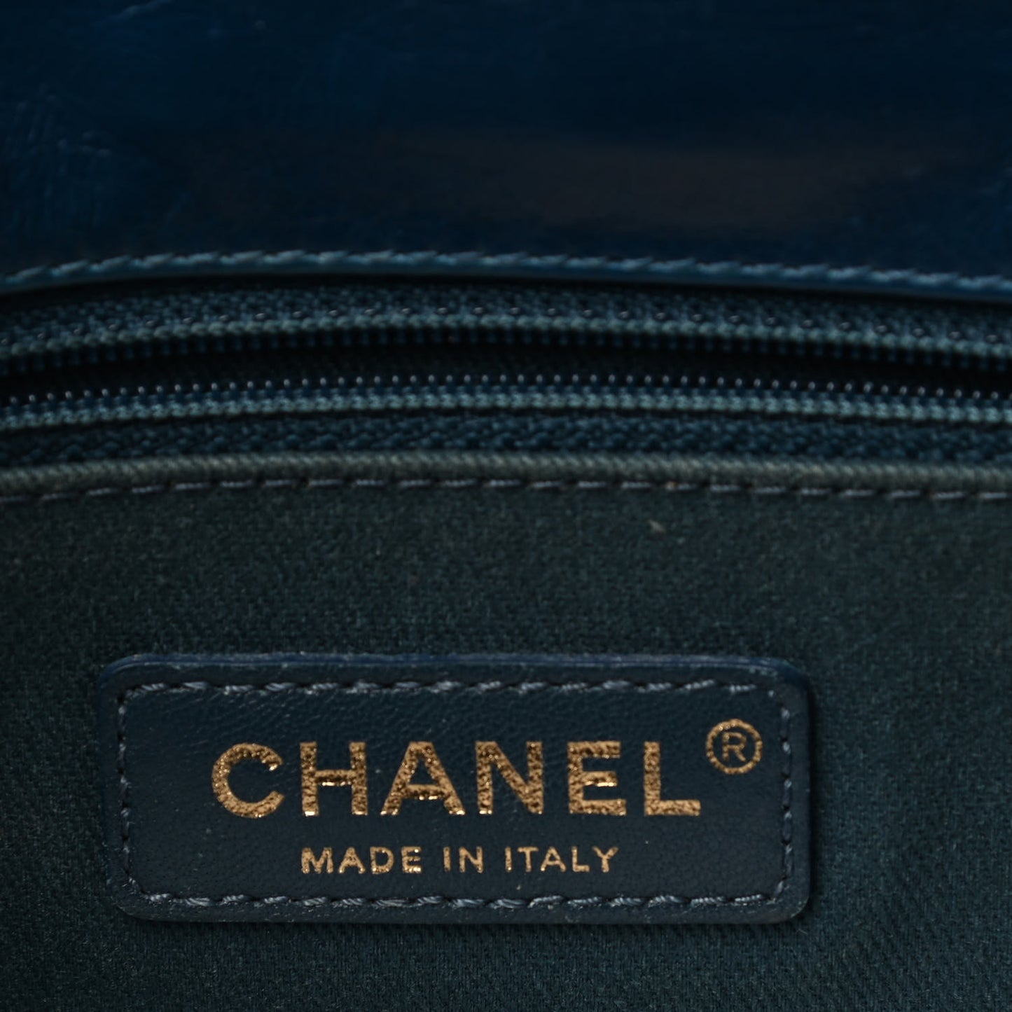 Calfskin Chevron Quilted Small Coco Handle Flap Blue