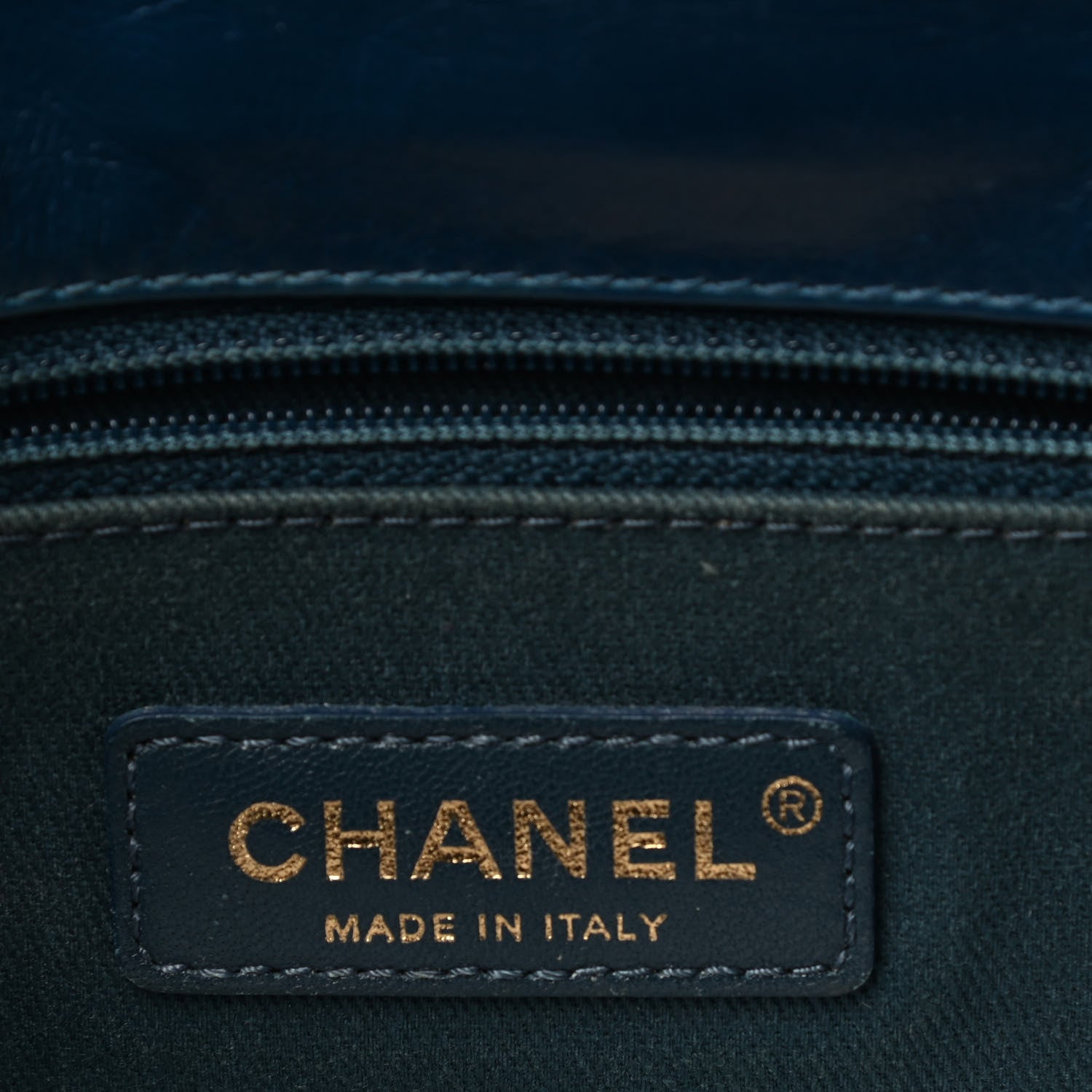 Chanel Calfskin Chevron Quilted Small Coco Handle Flap Blue 7 of 10