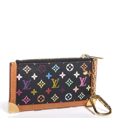 Louis Vuitton Monogram Multicolor Key Pouch Black 3 of 8