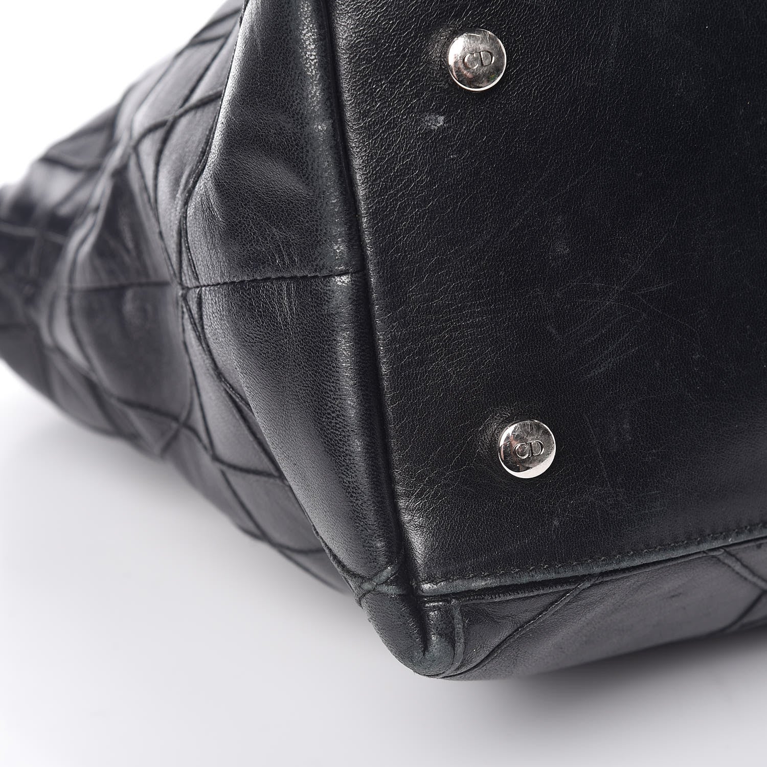 Christian Dior Lambskin Cannage Medium Granville Tote Black 12 of 16