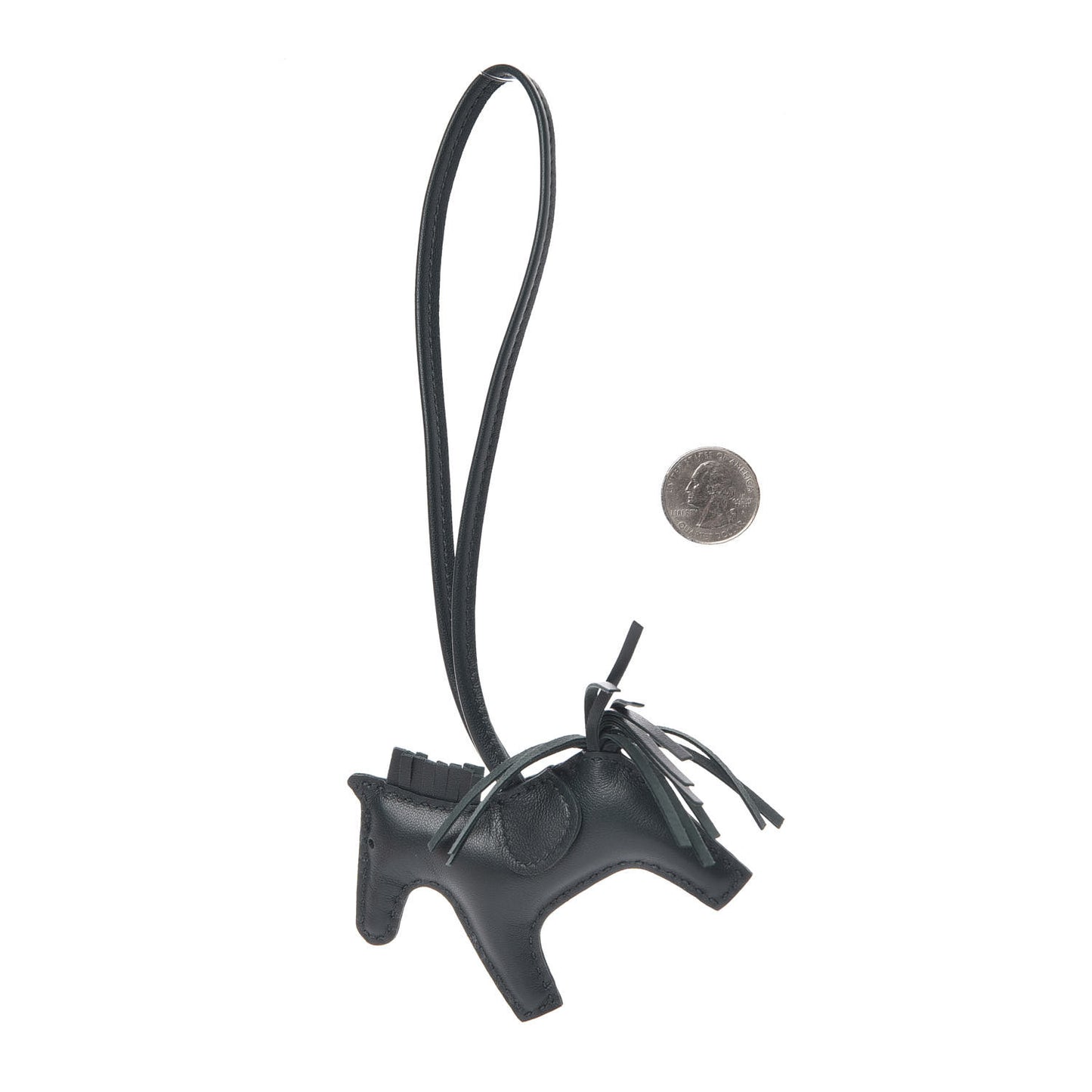 Milo Lambskin Grigri Rodeo Horse Bag Charm PM Vert Cypress