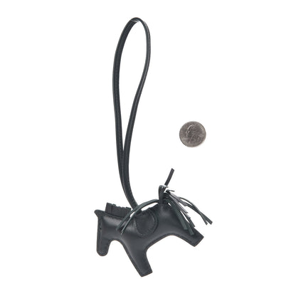 Hermes Milo Lambskin Grigri Rodeo Horse Bag Charm PM Vert Cypress 2 of 4