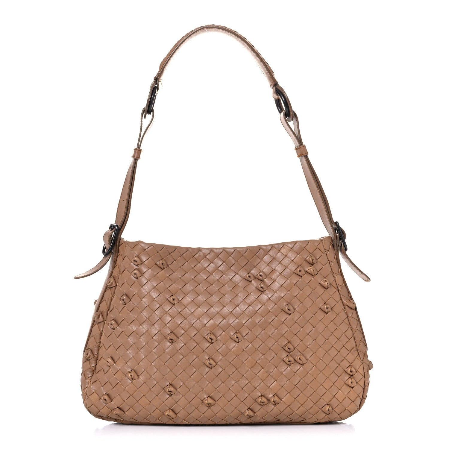 Bottega Veneta Nappa Intrecciato Naruto Knot Hobo Tan 1 of 31