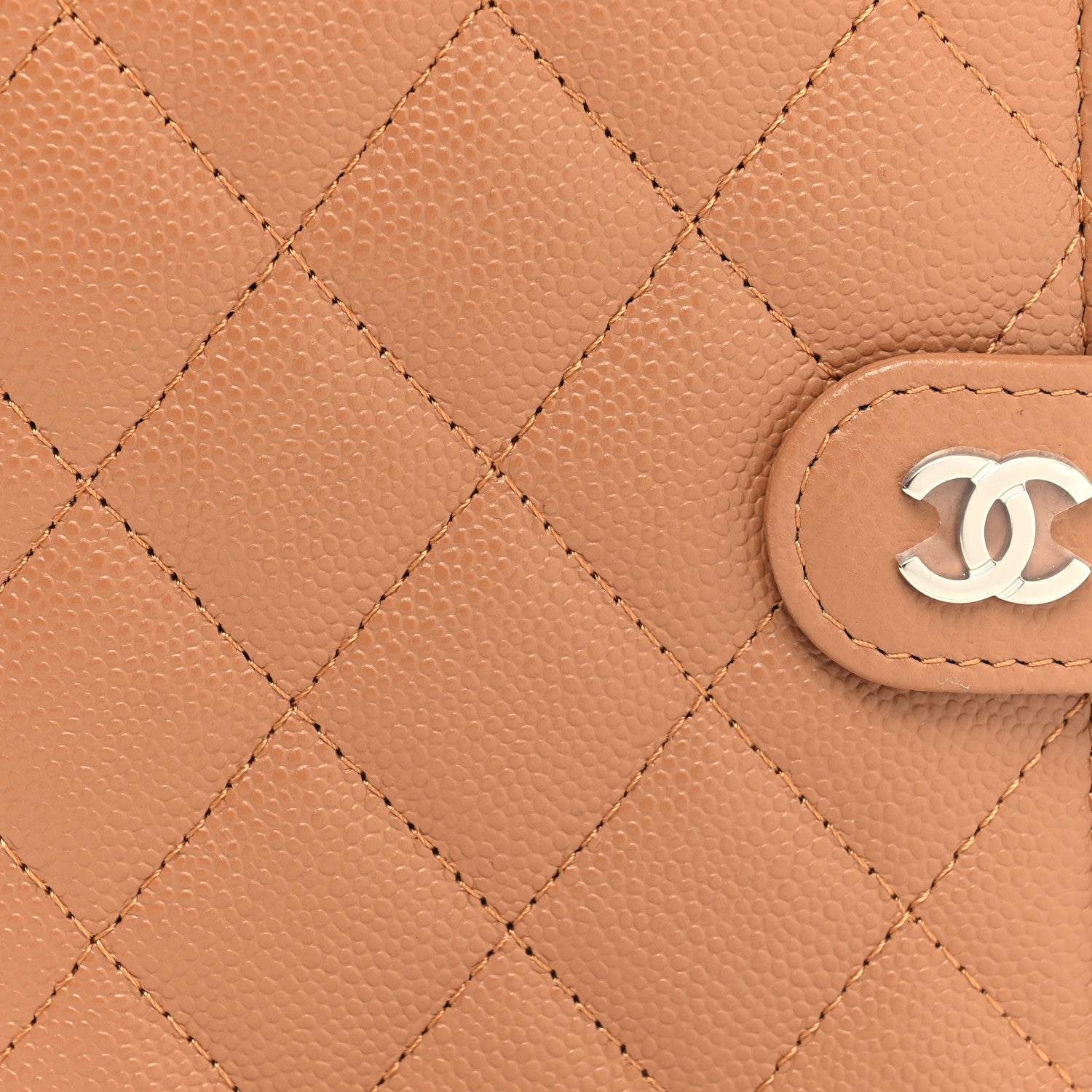 Chanel Caviar Quilted Passport Holder Camel 8 of 9