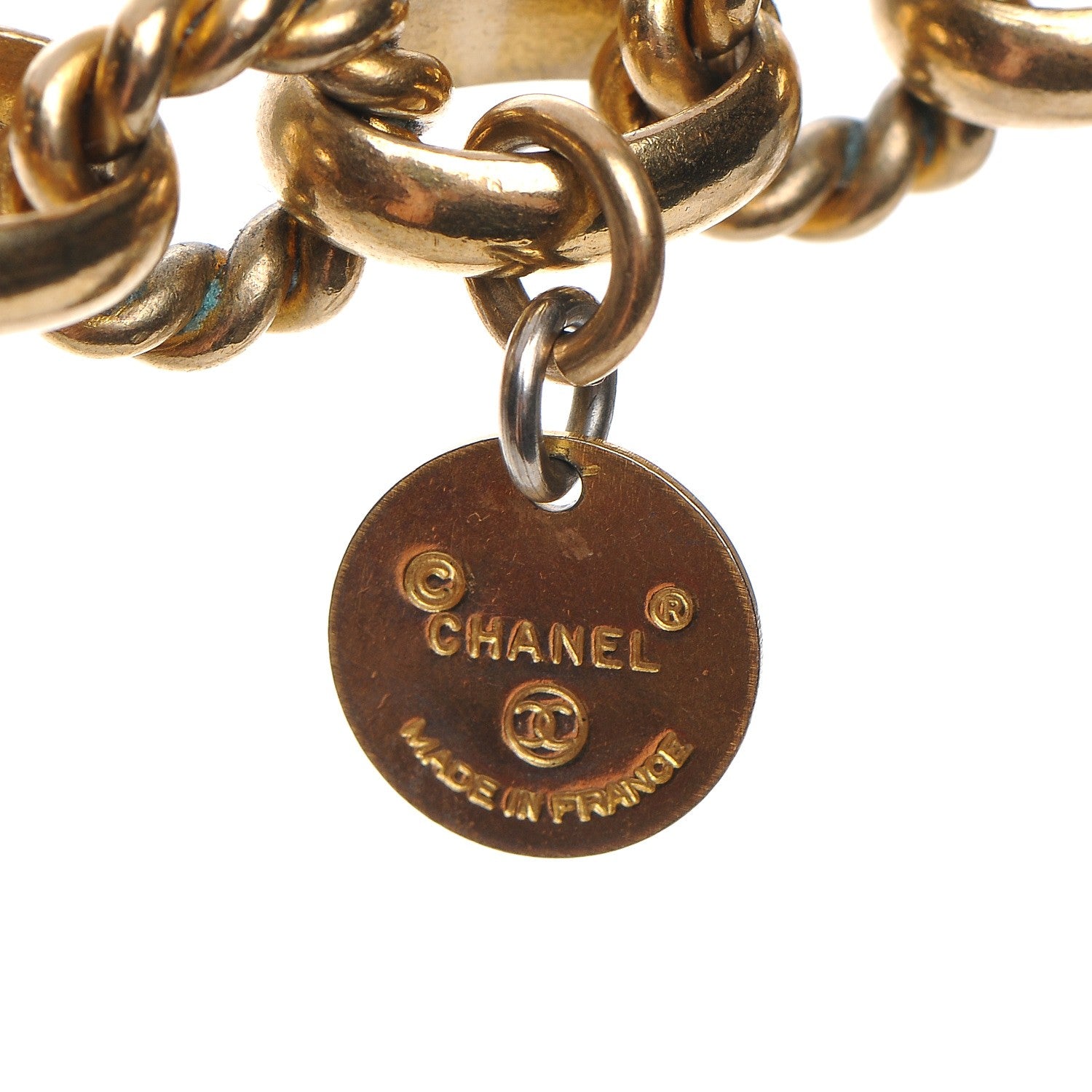 Chanel Pearl Chain Long Necklace Gold 6 of 8