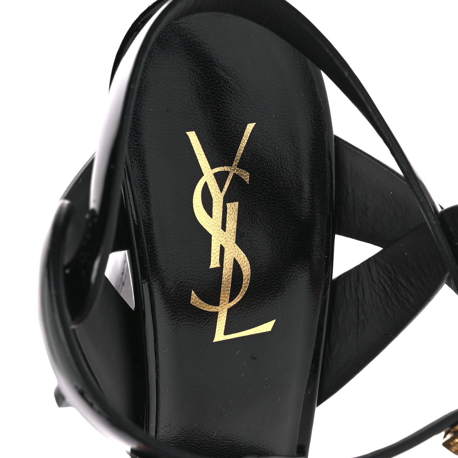 Saint Laurent Patent Tribute 105 Platform Sandals 38.5 Black 7 of 8