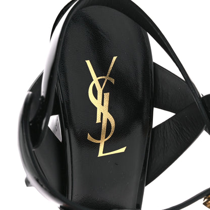 Saint Laurent Patent Tribute 105 Platform Sandals 38.5 Black 7 of 8