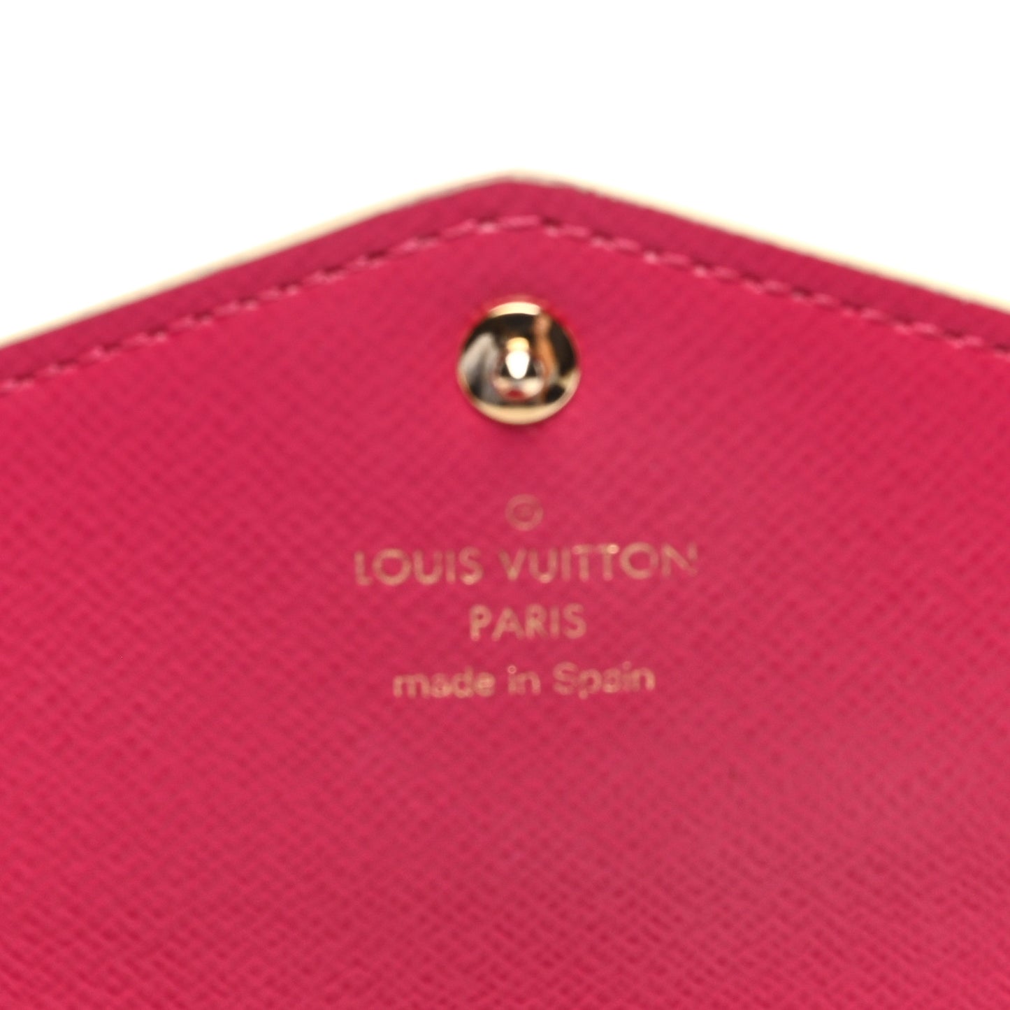Damier Azur Studded Sarah Wallet NM Fuchsia