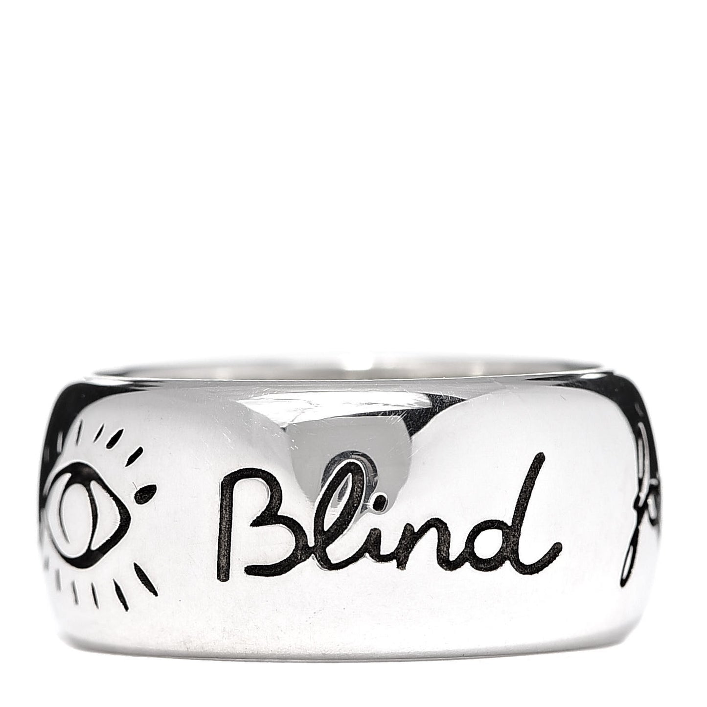 Sterling Silver Blind for Love Band Ring 53 6.25