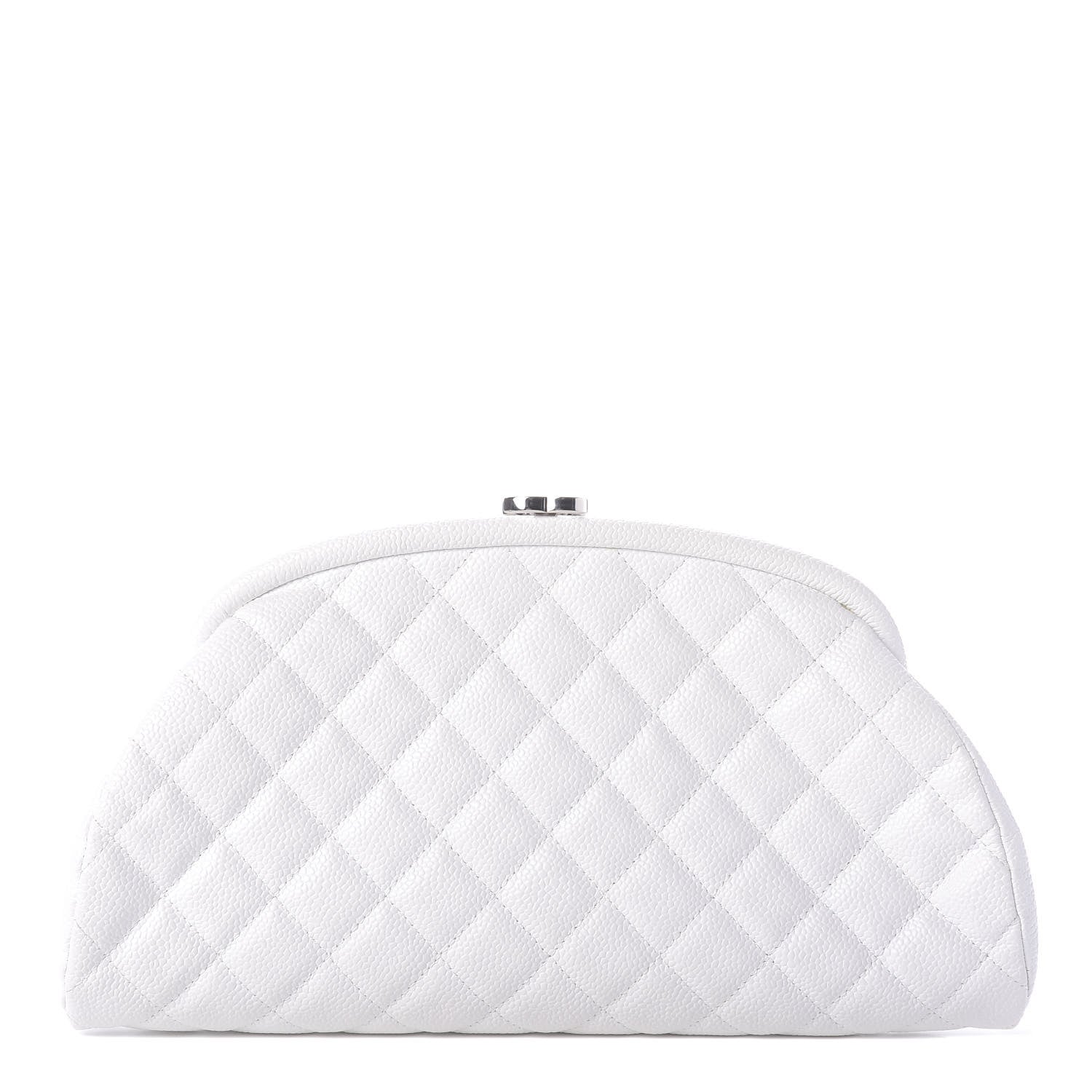 Chanel Caviar Quilted Timeless Clutch White 1 of 7