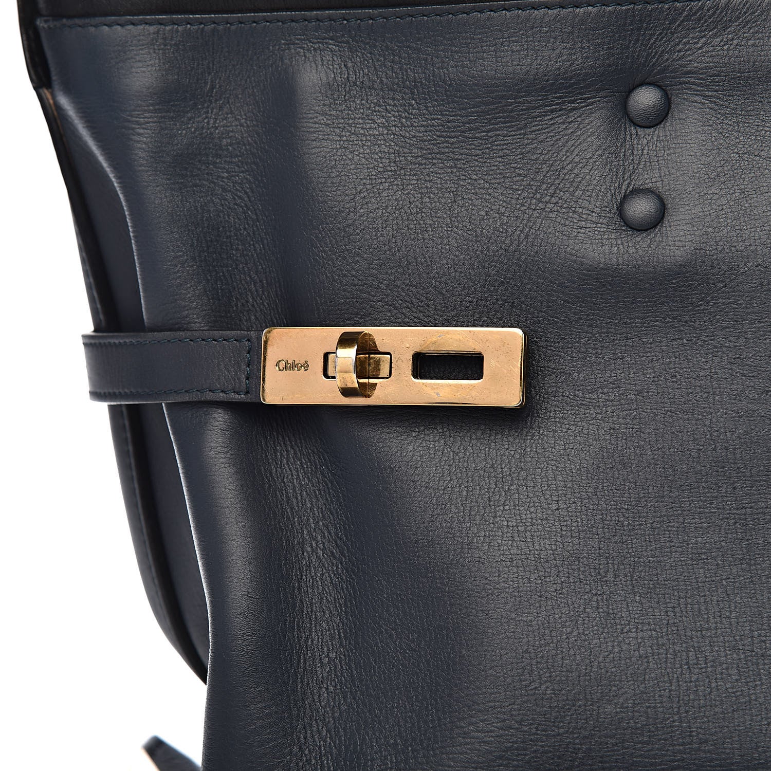 Chloe Smooth Calfskin Large Charlotte Tote Navy 9 of 9