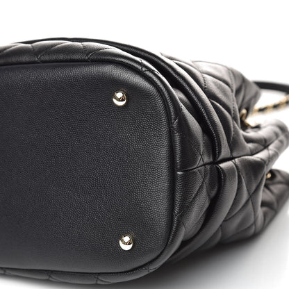 Chanel Caviar Quilted Large Rolled Up Bucket Drawstring Bag Black 10 of 11