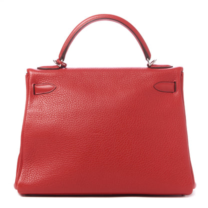 Hermes Taurillon Clemence Kelly Retourne 32 Rouge Casaque 3 of 32