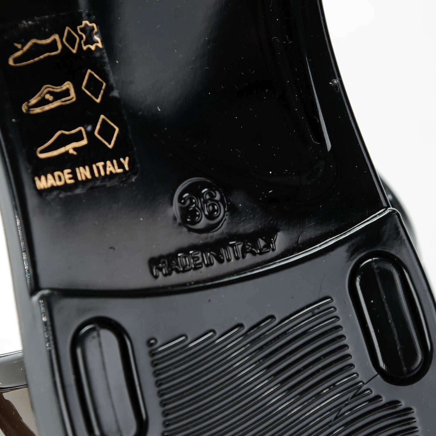 Jelly Camellia Thong Sandals 36 Black